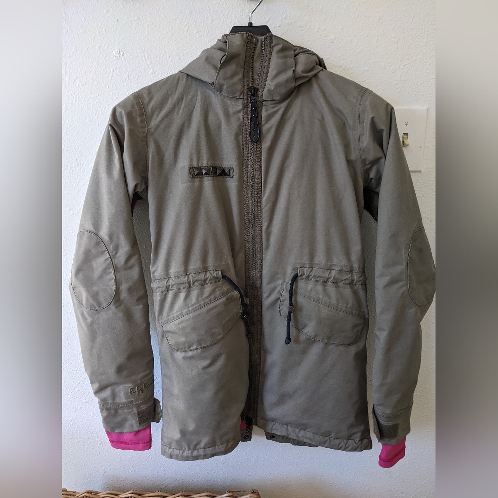 Olive green Burton ski jacket